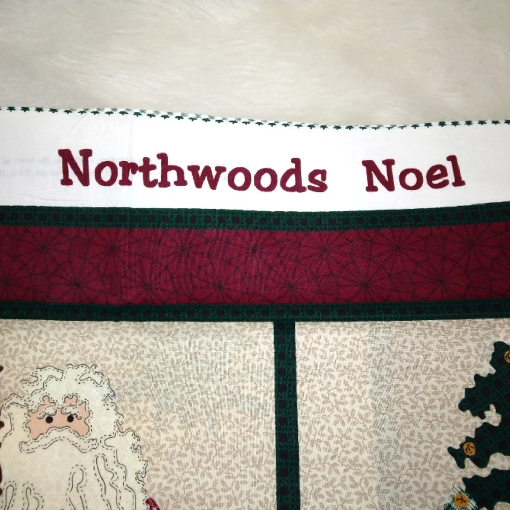 FABRIC Northwoods Noel Fabric Panel for quiltable Christmas wall hanging